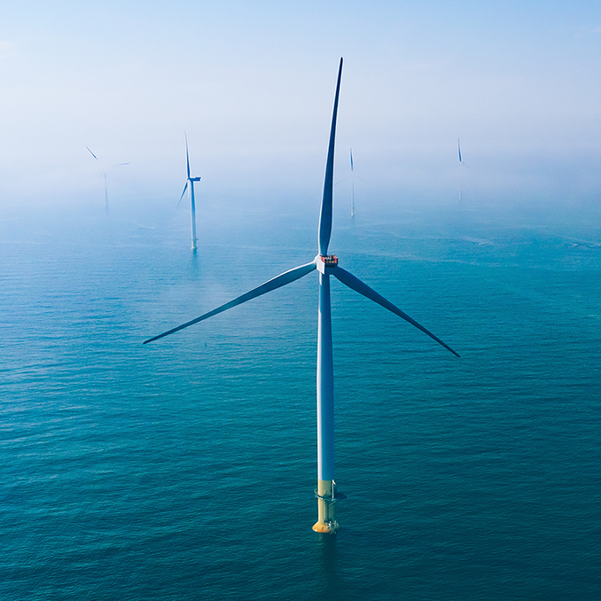 North Sea wind farm turbines